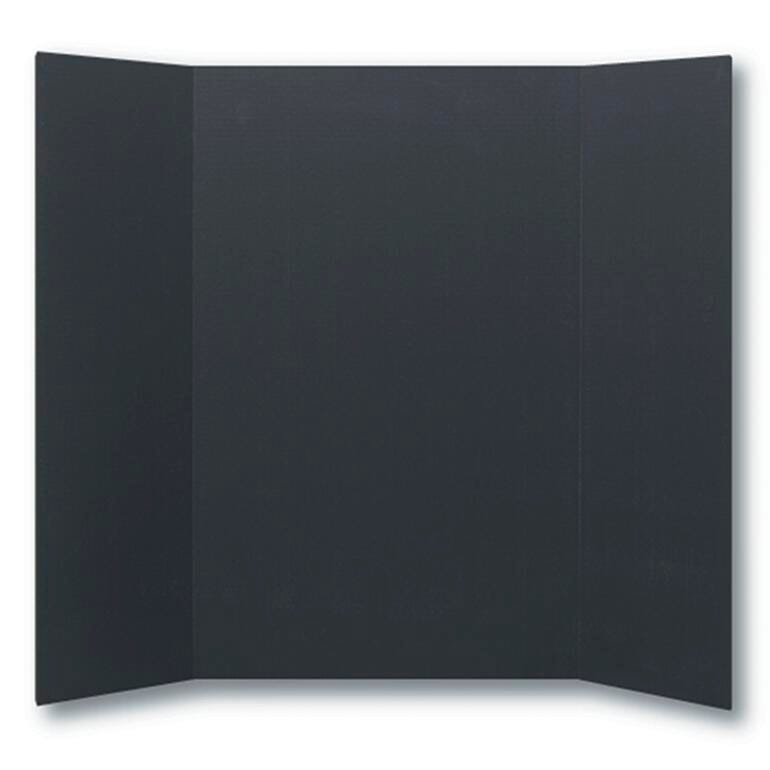 School Smart Presentation Boards, 48 x 36 Inches, Black, Pack of 10 1464949